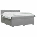 vidaXL Boxspring ágy matraccal és LED-del Világosszürke 200 x 200 cm