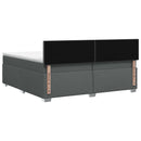vidaXL Boxspring ágy matraccal és LED-del Sötétszürke 200 x 200 cm