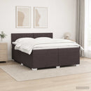 vidaXL Boxspring ágy matraccal és LED-del Sötét Barna 200 x 200 cm