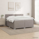 vidaXL Boxspring ágy matraccal és LED-del Tópszínű 200 x 200 cm Szövet