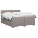 vidaXL Boxspring ágy matraccal és LED-del Tópszínű 200 x 200 cm Szövet