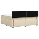 vidaXL Boxspring ágy matraccal és LED-del Krémszínű 200 x 200 cm