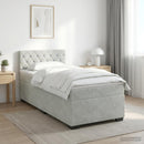 vidaXL Boxspring ágy matraccal és LED-del Világosszürke 80 x 200 cm