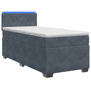 vidaXL Boxspring ágy matraccal és LED-del Sötétszürke 80 x 200 cm