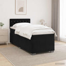 vidaXL Boxspring ágy matraccal és LED-del Fekete 80 x 200 cm Bársony
