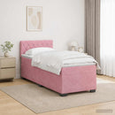 vidaXL Boxspring ágy matraccal és LED-del Rózsaszín 80 x 200 cm