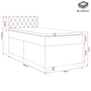 vidaXL Boxspring ágy matraccal és LED-del Rózsaszín 80 x 200 cm