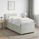 vidaXL Boxspring ágy matraccal és LED-del Világosszürke 100 x 200 cm