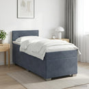 vidaXL Boxspring ágy matraccal és LED-del Sötétszürke 80 x 200 cm