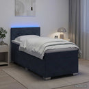 vidaXL Boxspring ágy matraccal és LED-del Sötétszürke 80 x 200 cm