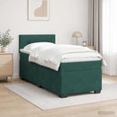 vidaXL Boxspring ágy matraccal és LED-del Sötétzöld 100 x 200 cm