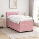 vidaXL Boxspring ágy matraccal és LED-del Rózsaszín 100 x 200 cm