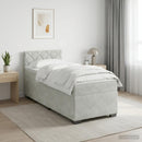 vidaXL Boxspring ágy matraccal és LED-del Világosszürke 80 x 200 cm