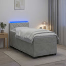 vidaXL Boxspring ágy matraccal és LED-del Világosszürke 80 x 200 cm