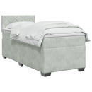 vidaXL Boxspring ágy matraccal és LED-del Világosszürke 80 x 200 cm