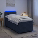 vidaXL Boxspring ágy matraccal és LED-del Sötétszürke 80 x 200 cm