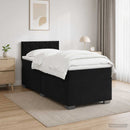 vidaXL Boxspring ágy matraccal és LED-del Fekete 100 x 200 cm Bársony