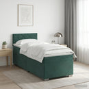 vidaXL Boxspring ágy matraccal és LED-del Sötétzöld 80 x 200 cm