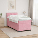 vidaXL Boxspring ágy matraccal és LED-del Rózsaszín 100 x 200 cm