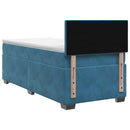 vidaXL Boxspring ágy matraccal és LED-del Kék 90 x 190 cm Bársony