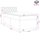 vidaXL Boxspring ágy matraccal és LED-del Sötétzöld 90 x 200 cm