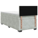 vidaXL Boxspring ágy matraccal és LED-del Világosszürke 100 x 200 cm
