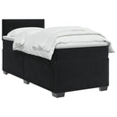 vidaXL Boxspring ágy matraccal és LED-del Fekete 100 x 200 cm Bársony