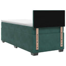 vidaXL Boxspring ágy matraccal és LED-del Sötétzöld 100 x 200 cm