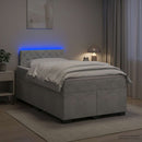 vidaXL Boxspring ágy matraccal és LED-del Világosszürke 120 x 190 cm