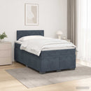 vidaXL Boxspring ágy matraccal és LED-del Sötétszürke 120 x 190 cm