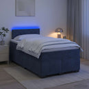 vidaXL Boxspring ágy matraccal és LED-del Sötétszürke 120 x 190 cm