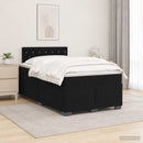 vidaXL Boxspring ágy matraccal és LED-del Fekete 120 x 190 cm Bársony