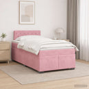 vidaXL Boxspring ágy matraccal és LED-del Rózsaszín 120 x 200 cm