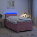 vidaXL Boxspring ágy matraccal és LED-del Rózsaszín 120 x 200 cm