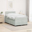 vidaXL Boxspring ágy matraccal és LED-del Világosszürke 120 x 200 cm