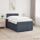 vidaXL Boxspring ágy matraccal és LED-del Sötétszürke 120 x 190 cm