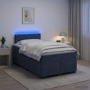 vidaXL Boxspring ágy matraccal és LED-del Sötétszürke 120 x 190 cm