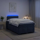 vidaXL Boxspring ágy matraccal és LED-del Sötétszürke 120 x 190 cm