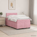 vidaXL Boxspring ágy matraccal és LED-del Rózsaszín 120 x 190 cm