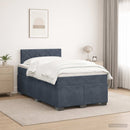vidaXL Boxspring ágy matraccal és LED-del Sötétszürke 120 x 190 cm
