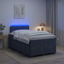 vidaXL Boxspring ágy matraccal és LED-del Sötétszürke 120 x 190 cm