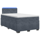 vidaXL Boxspring ágy matraccal és LED-del Sötétszürke 120 x 190 cm