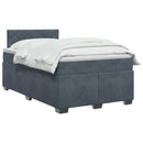 vidaXL Boxspring ágy matraccal és LED-del Sötétszürke 120 x 190 cm