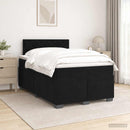 vidaXL Boxspring ágy matraccal és LED-del Fekete 120 x 190 cm Bársony