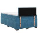 vidaXL Boxspring ágy matraccal és LED-del Kék 120 x 190 cm Bársony