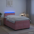 vidaXL Boxspring ágy matraccal és LED-del Rózsaszín 120 x 200 cm