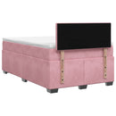 vidaXL Boxspring ágy matraccal és LED-del Rózsaszín 120 x 200 cm