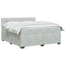 vidaXL Boxspring ágy matraccal és LED-del Világosszürke 140 x 190 cm