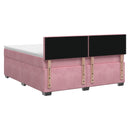vidaXL Boxspring ágy matraccal és LED-del Rózsaszín 140 x 200 cm