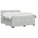vidaXL Boxspring ágy matraccal és LED-del Világosszürke 160 x 200 cm
